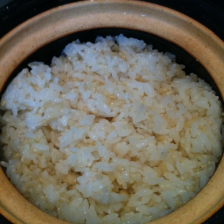 白米に玄米を混ぜて土鍋で美味しく 節電のためにも